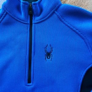 Spyder Men’s Blue Core 1/4 Zip Pullover Ski Sweater